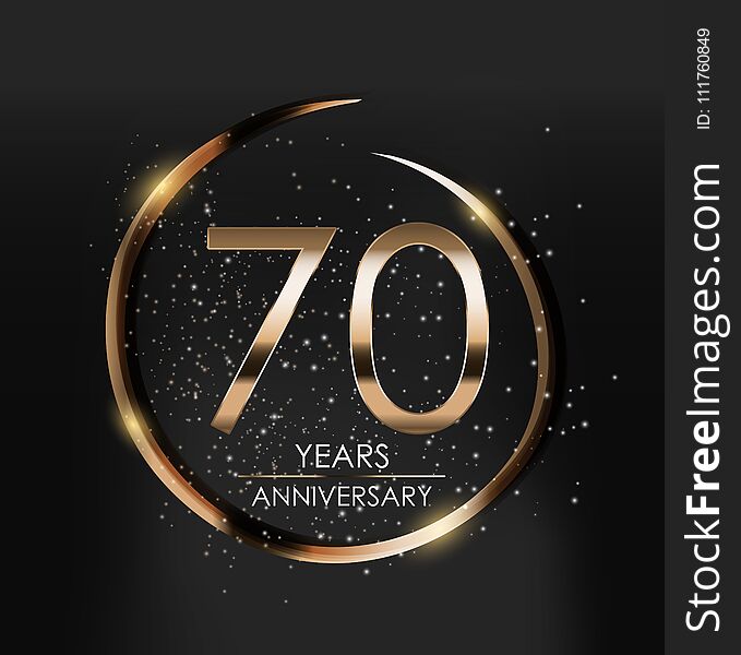 Template Logo 70 Years Anniversary Vector Illustration EPS10