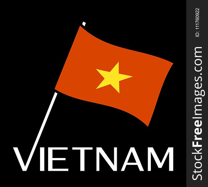 Vietnam National Flag. Vector Illustration