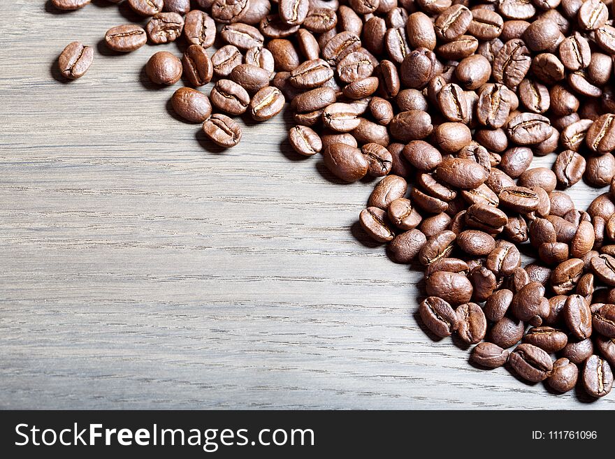 Coffee on grunge wooden background. High resolution photo.