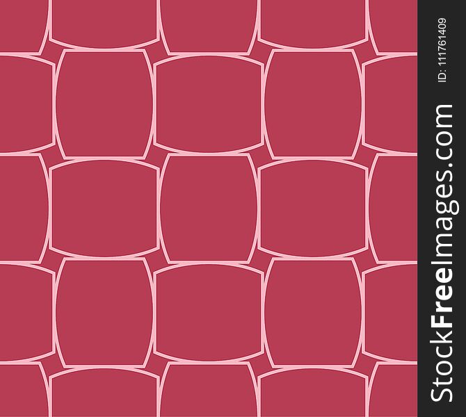 Red and pale pink geometric ornament. Seamless pattern