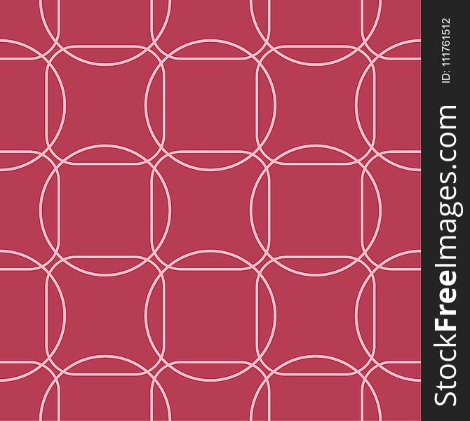 Red and pale pink geometric seamless pattern