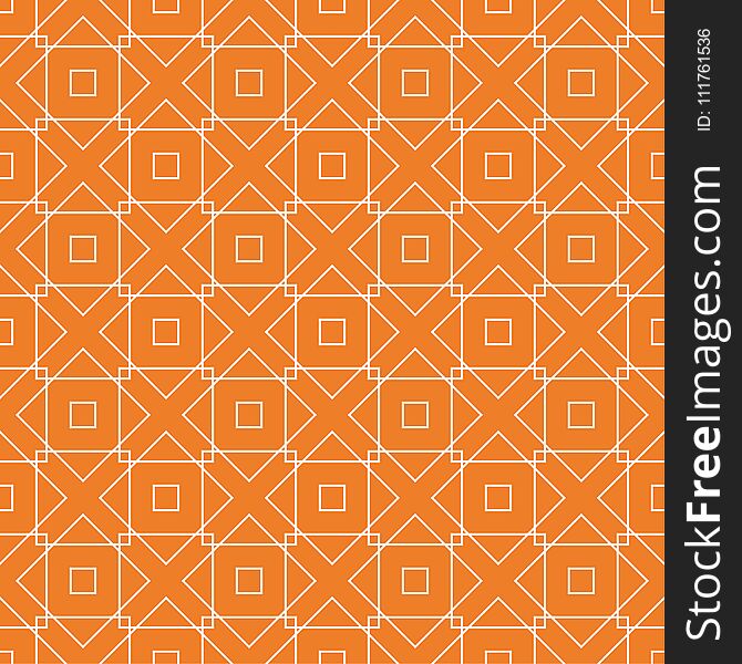 Orange geometric design. Seamless pattern for web, textile and wallpapers