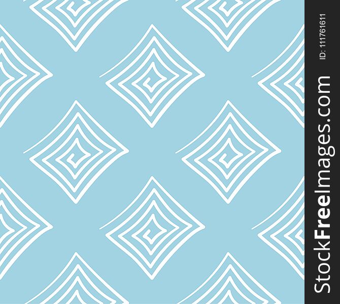 Navy blue geometric ornament. Seamless pattern for web, textile and wallpapers