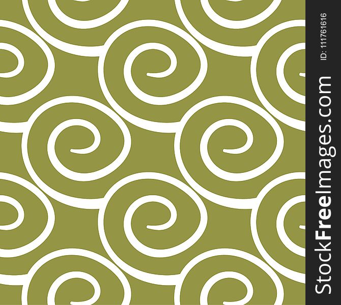 Olive green and white geometric ornament. Seamless pattern for web, textile and wallpapers