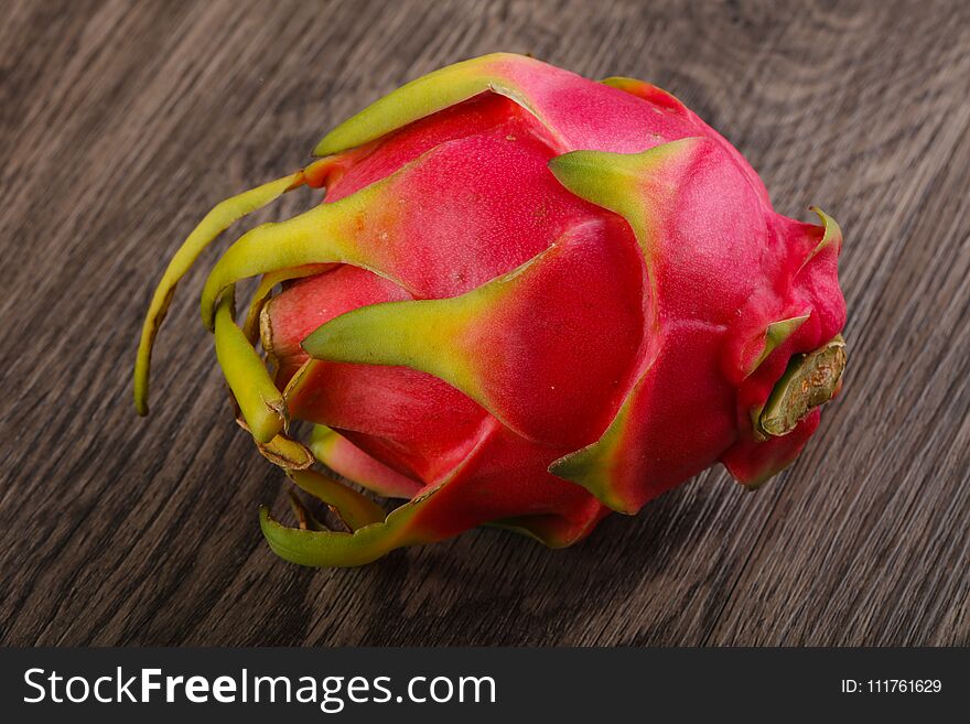 Famous Tropical Dragon fruit on the wood background