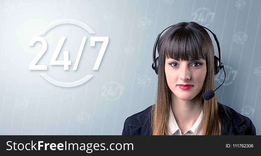 Young Female telemarketer