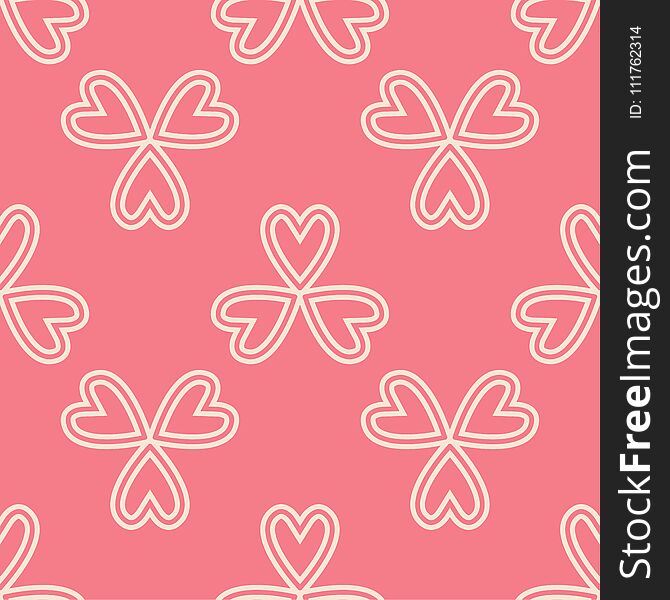 Floral pink seamless pattern. Background with fower elements for wallpapers.