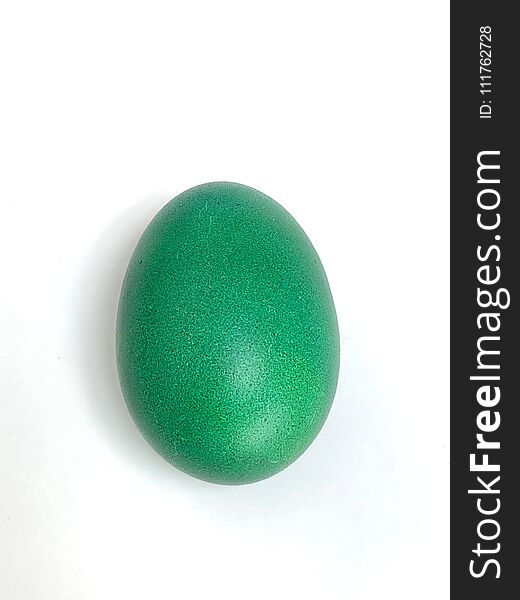 Easter Egg Painted Green Homemade