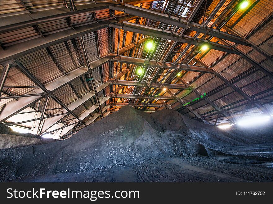 Industrial interior of factory