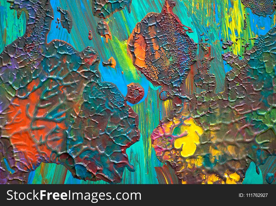 Abstract Art Background. Hand Painted.