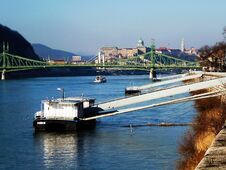 Panorama Of Budapest With Bridges, The Danube And The Castle Stock Image