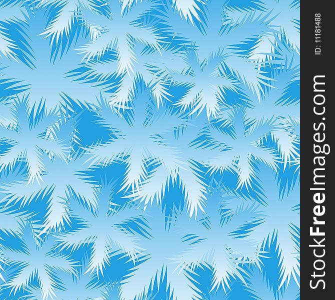 Vector illustration of Seamless Spruce Snowflake Pattern