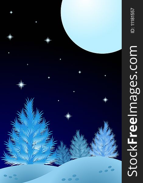 Vector illustration of Winter Night