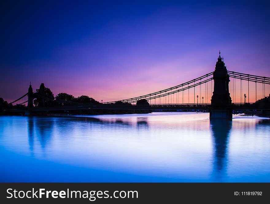Amazing Hammersmith Bridge London England Europe