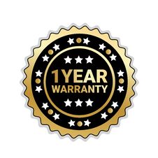 Golden Seal 1 Year Warranty Sign Isolated Badge Icon Royalty Free Stock Photo