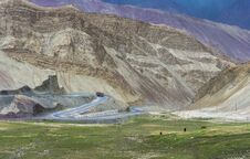 Colourful Mountains On The Way To Leh Royalty Free Stock Photo