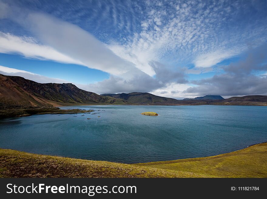 Geothermal crater lake near the Askja volcano, Iceland. Geothermal crater lake near the Askja volcano, Iceland