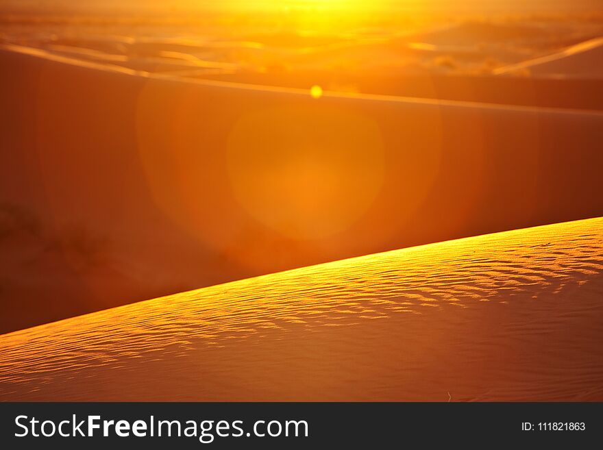 Scenic sand dunes in desert. Scenic sand dunes in desert