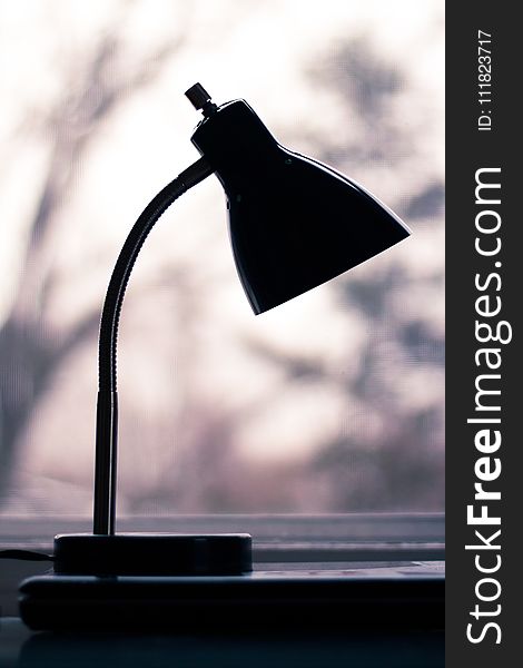 Silhouette of Black Desk Lamp