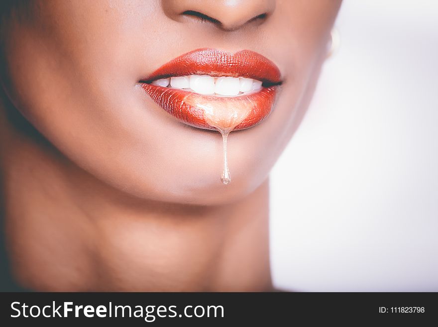 Woman With Red Lipstick