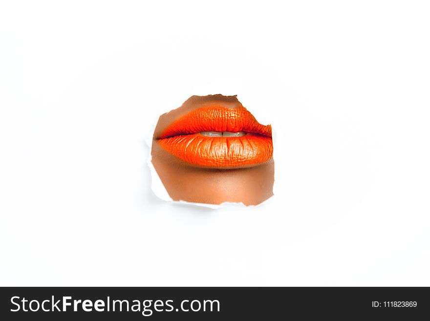 Woman With Orange Lipstick