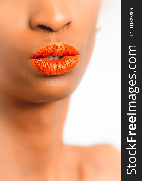 Women&x27;s Orange Lipstick