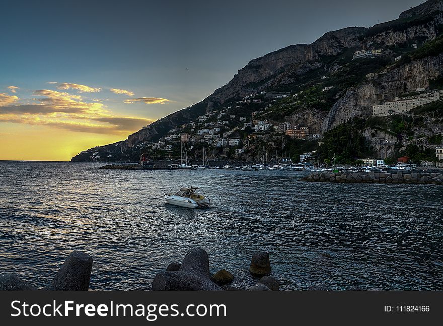 Speedboat on Body of Water