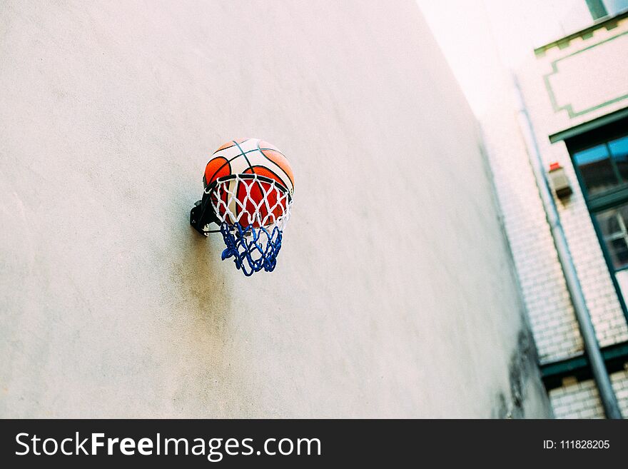 Fun Basketball Ring Hanging On A Wall