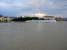 Heavy Sky And Flooded Danube In Bratislava Royalty Free Stock Photo Heavy Sky And Flooded Danube In Bratislava Royalty Free Stock Photo