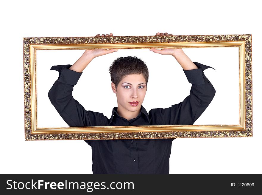 Girl Portrait With Frame