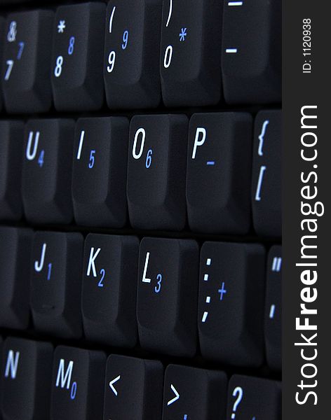 Picture of a Black keyboard
