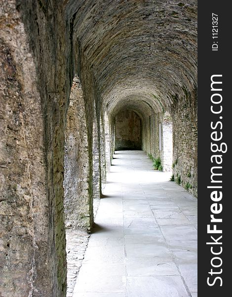 Arches supporting a garden walkway. Arches supporting a garden walkway