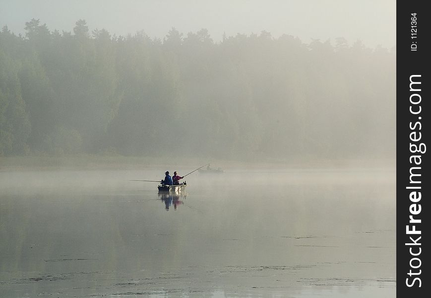 Fishing from the boat. Fishing from the boat