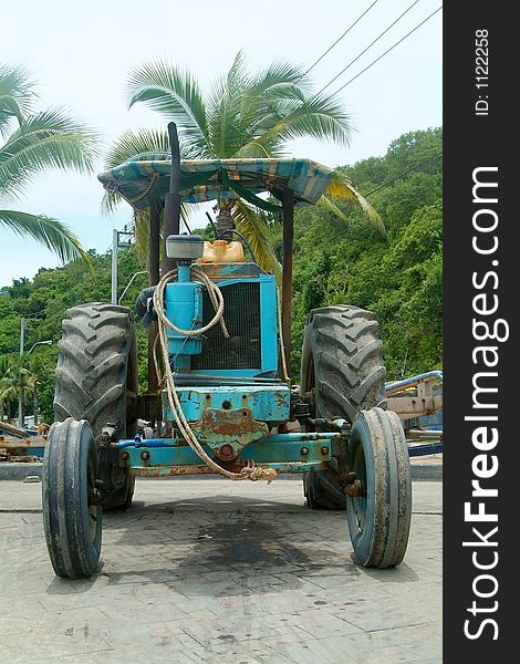 Old, worn tractor. Old, worn tractor