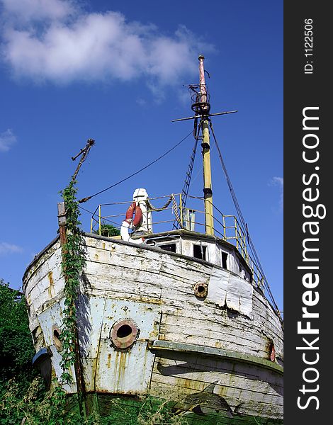 The old ship on a coast