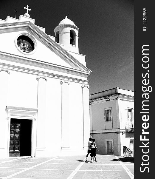 The historical church of calasetta. The historical church of calasetta