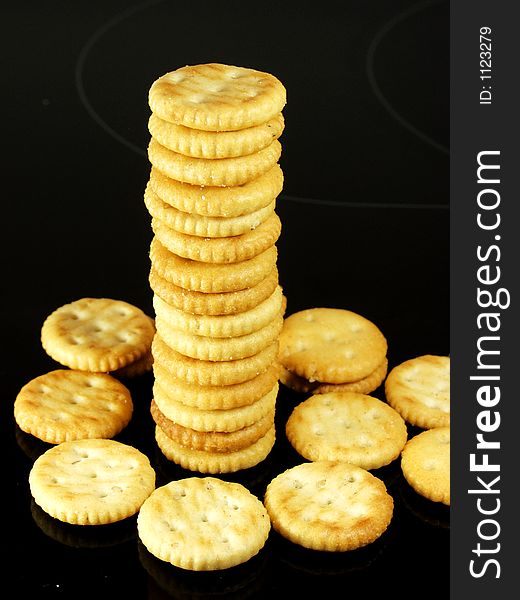 Tower of crackers