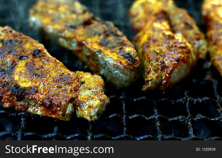 Juicy pieces of grilled meat (2). Juicy pieces of grilled meat (2)