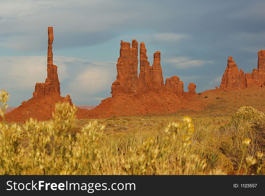 The Totems in Monument Valley National Park