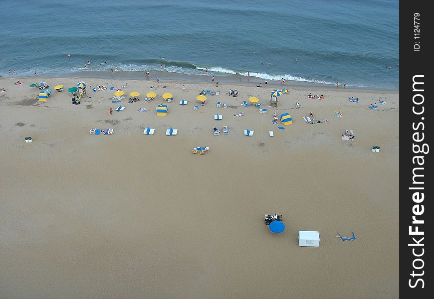 Bird-eyed view of the beach