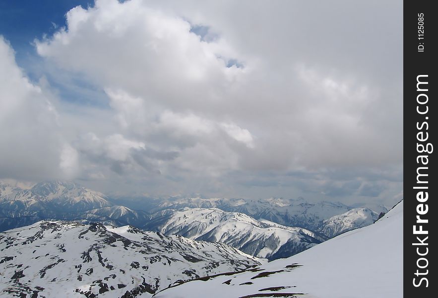 Winter mountain landscape. Winter mountain landscape
