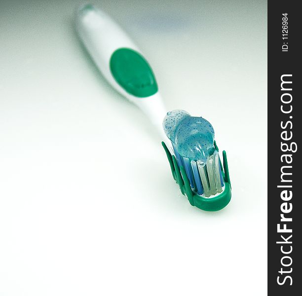 Tooth brush and toothpaste. Tooth brush and toothpaste