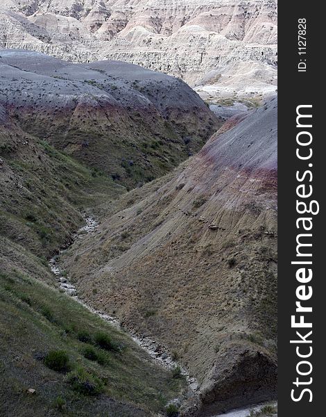 Colorful shot of some of the moutains at the South Dakota Badlands. Colorful shot of some of the moutains at the South Dakota Badlands