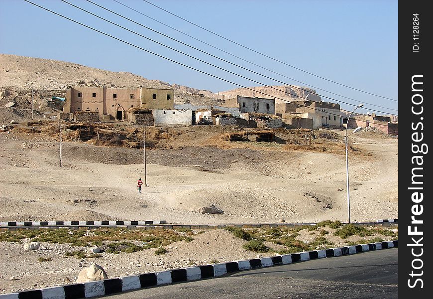 This village was close to the famous Valley of the Kings on the West Bank at Luxor. This village was close to the famous Valley of the Kings on the West Bank at Luxor