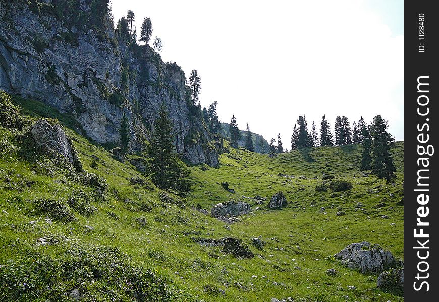 High Alpine Landscape Near Zugspitze