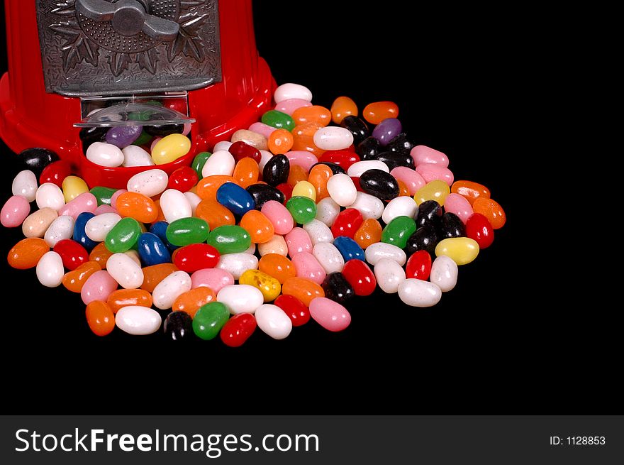 Jelly Beans Isolated On Black