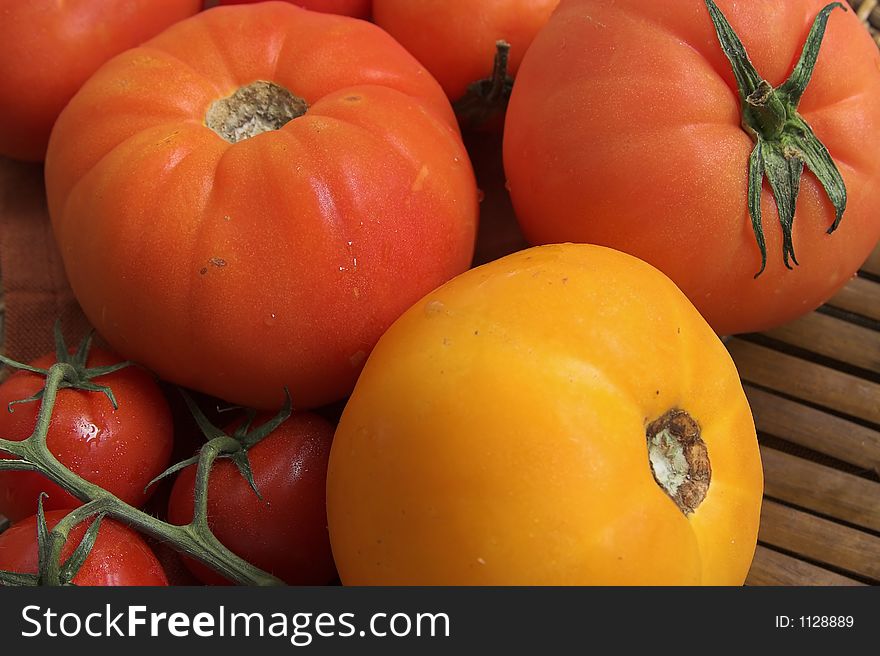 Group of different kinds of tomatoes. Group of different kinds of tomatoes