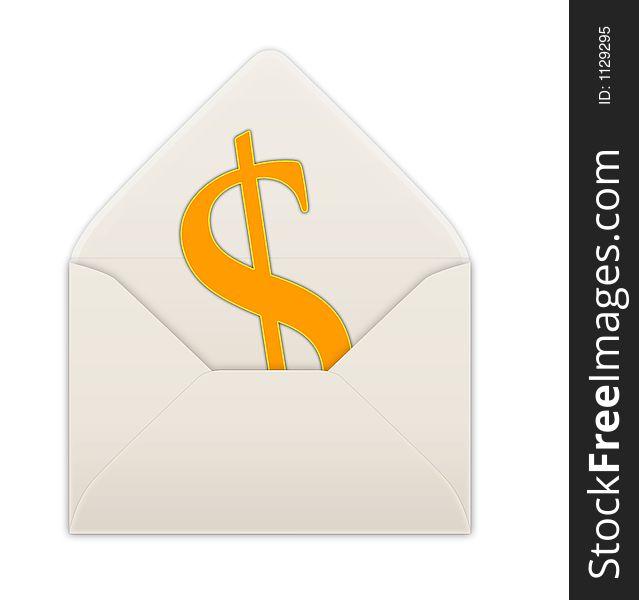 Dollar sign in an envelope