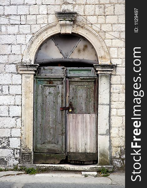 Door on old house  in montenegro. Door on old house  in montenegro