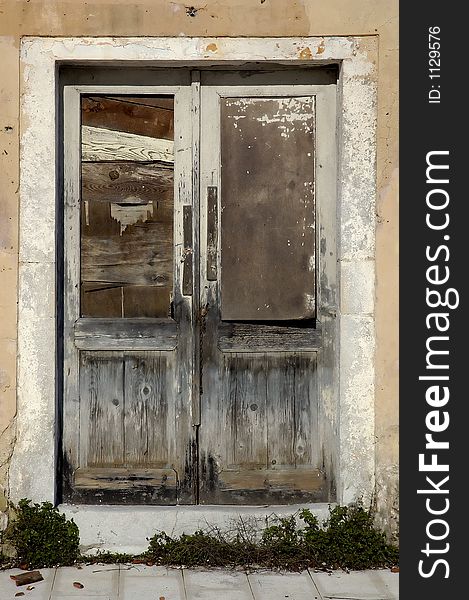 Door on old house in montenegro. Door on old house in montenegro